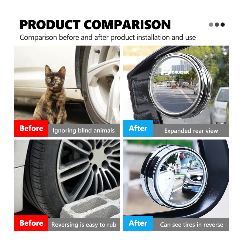 For Toyota Adjustable Car 360° - Car Blind Spot Mirror 评论和价格