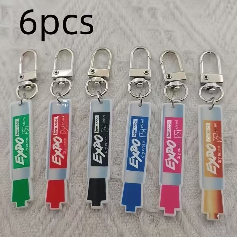 6pcs acrylic pen keychain, all - Car Accessories Gifts 评论和价格