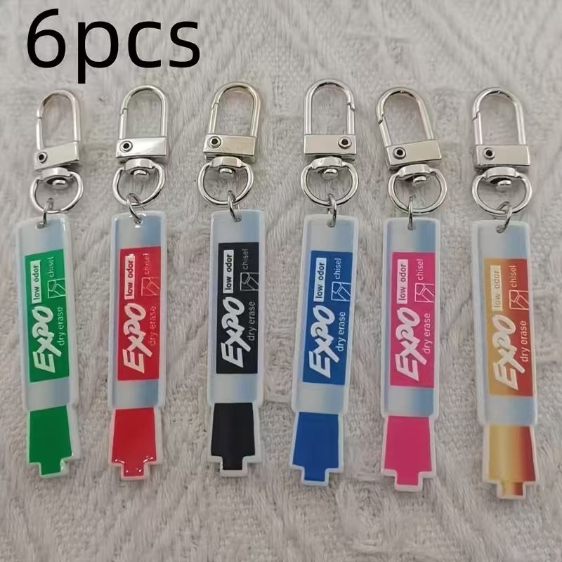 6pcs acrylic pen keychain, all - Car Accessories Gifts 评论和价格