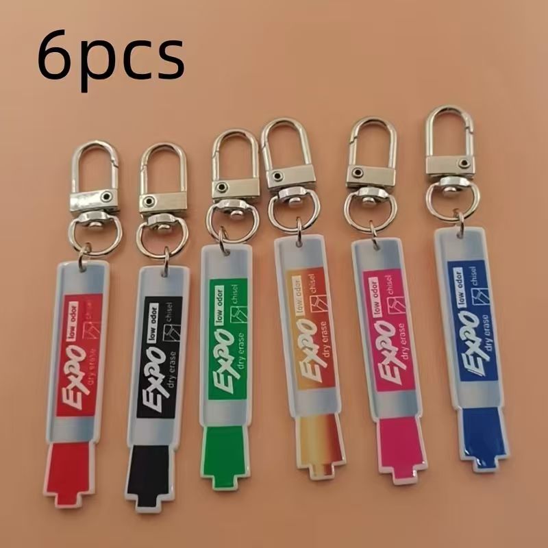 6pcs acrylic pen keychain, all - Car Accessories Gifts 评论和价格