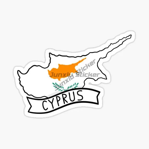 Creative Cyprus Flag Map PVC W - Car Accessories Cyprus 评论和价格