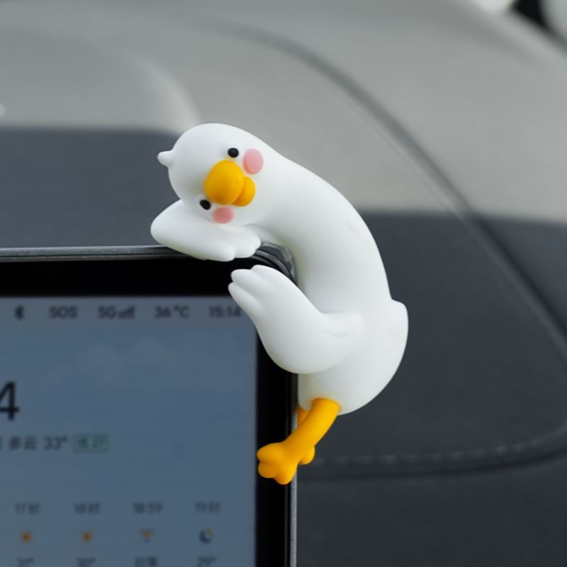 Cute Cartoon White Duck Car Di - Car Accessories For Interior 评论和价格