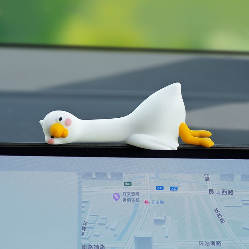 Cute Cartoon White Duck Car Di - Car Accessories For Interior 评论和价格