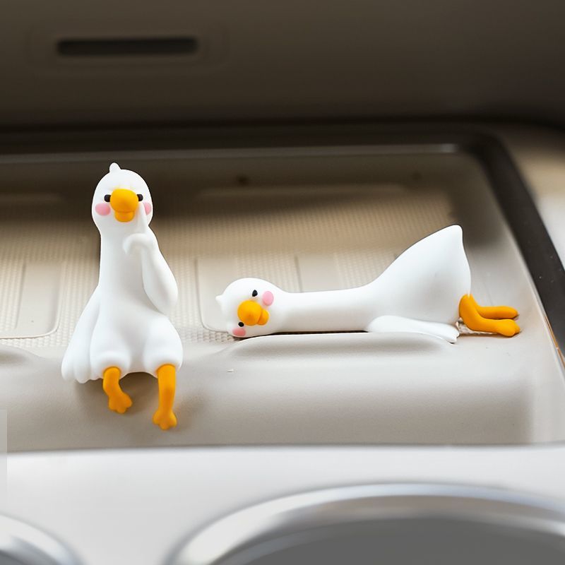 Cute Cartoon White Duck Car Di - Car Accessories For Interior 评论和价格