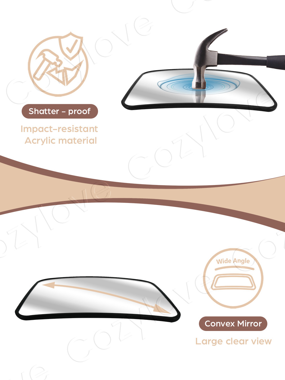Universal Baby Car Mirror | Wi - Car Blind Spot Mirror 评论和价格