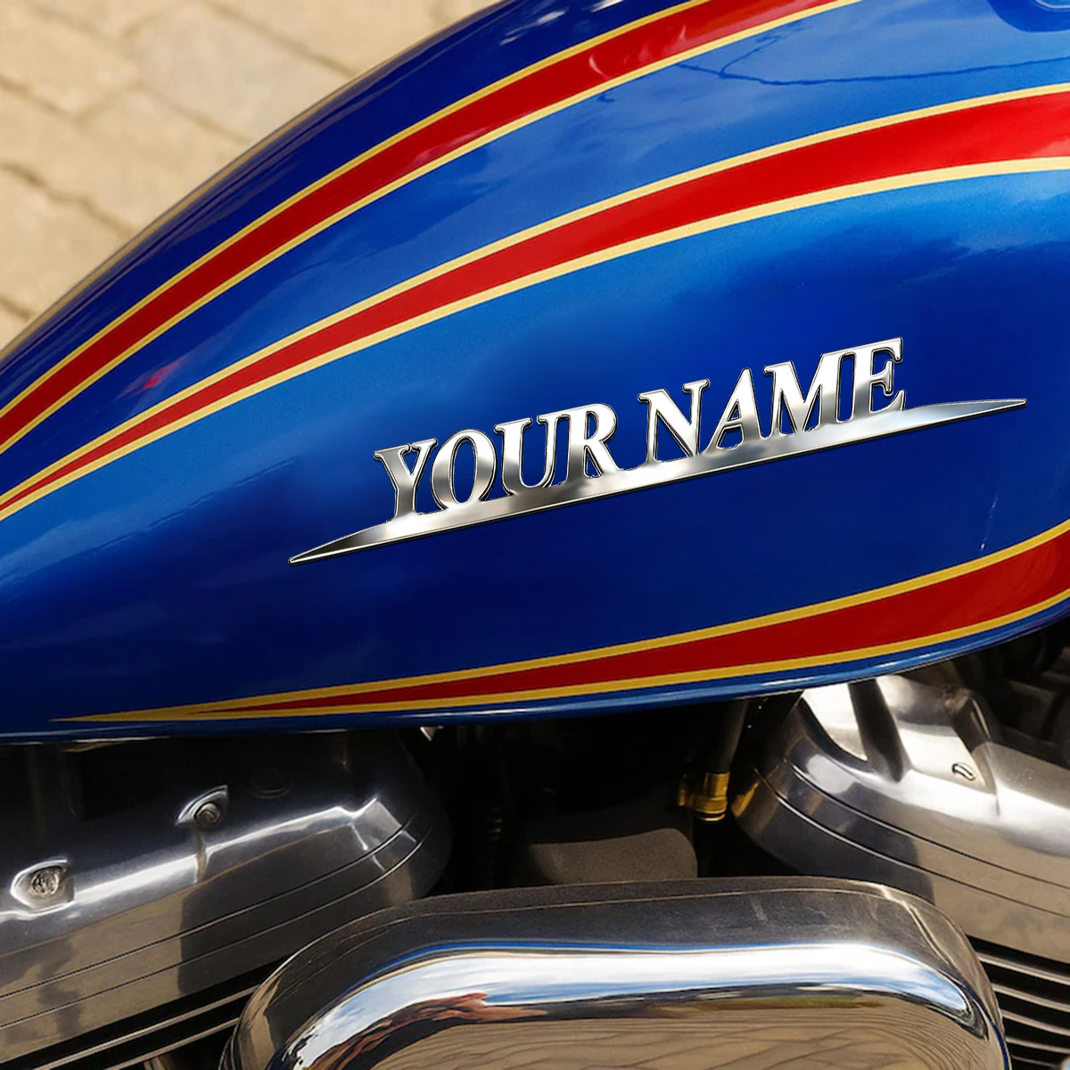 Metal Trendy YOUR NAME Sticker - Car Accessories Gifts 评论和价格