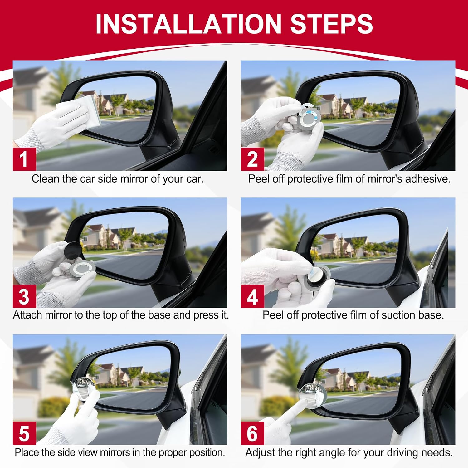 Blind Spot Mirror, Round HD Gl - Car Blind Spot Mirror 评论和价格