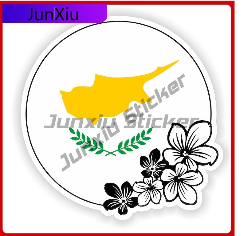 Cyprus Round Flag Flower Stick - Car Accessories Cyprus 评论和价格