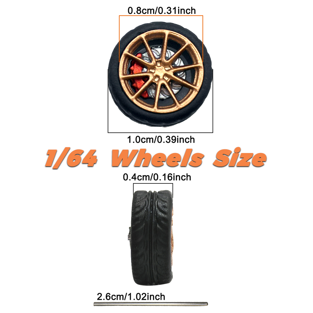 1/64 Model Car Wheels Tires 8  - Car Accessories Gifts 评论和价格