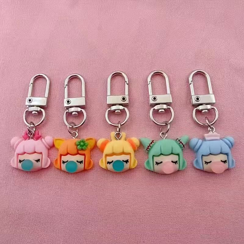 5pcs resin girl keychain, suit - Car Accessories Gifts 评论和价格