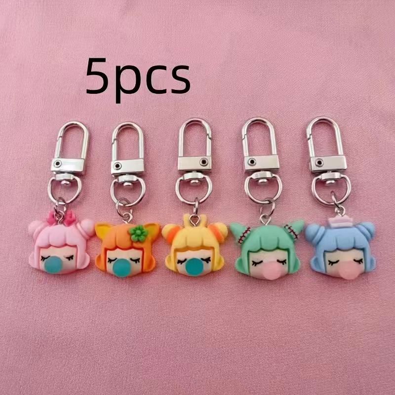 5pcs resin girl keychain, suit - Car Accessories Gifts 评论和价格