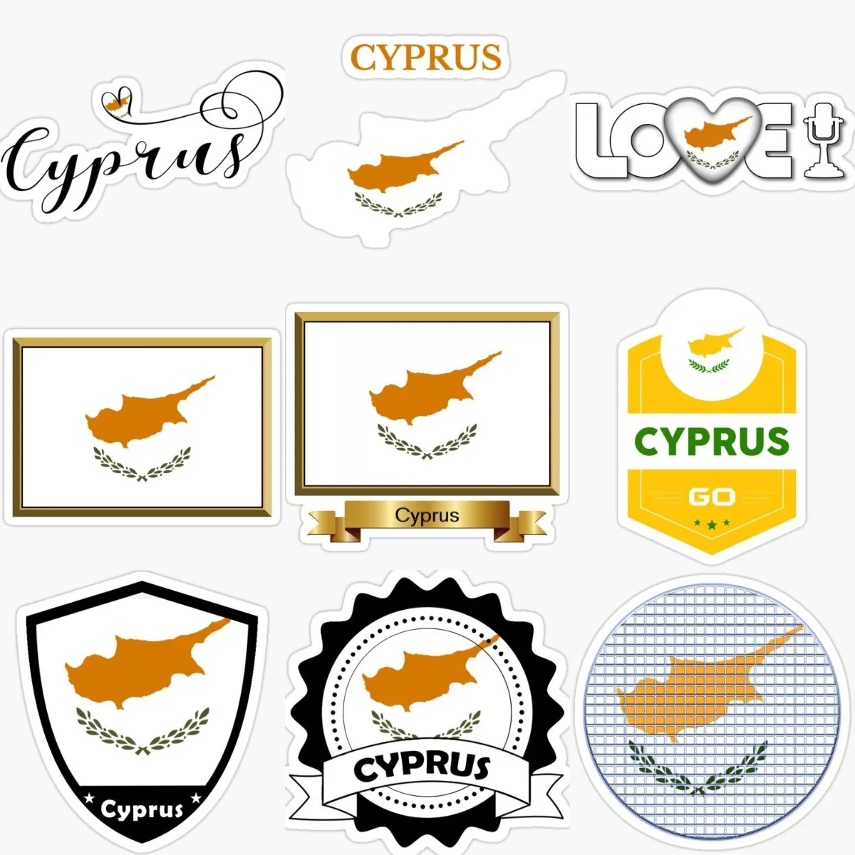 Creative Cyprus Flag Map Stick - Car Accessories Cyprus 评论和价格