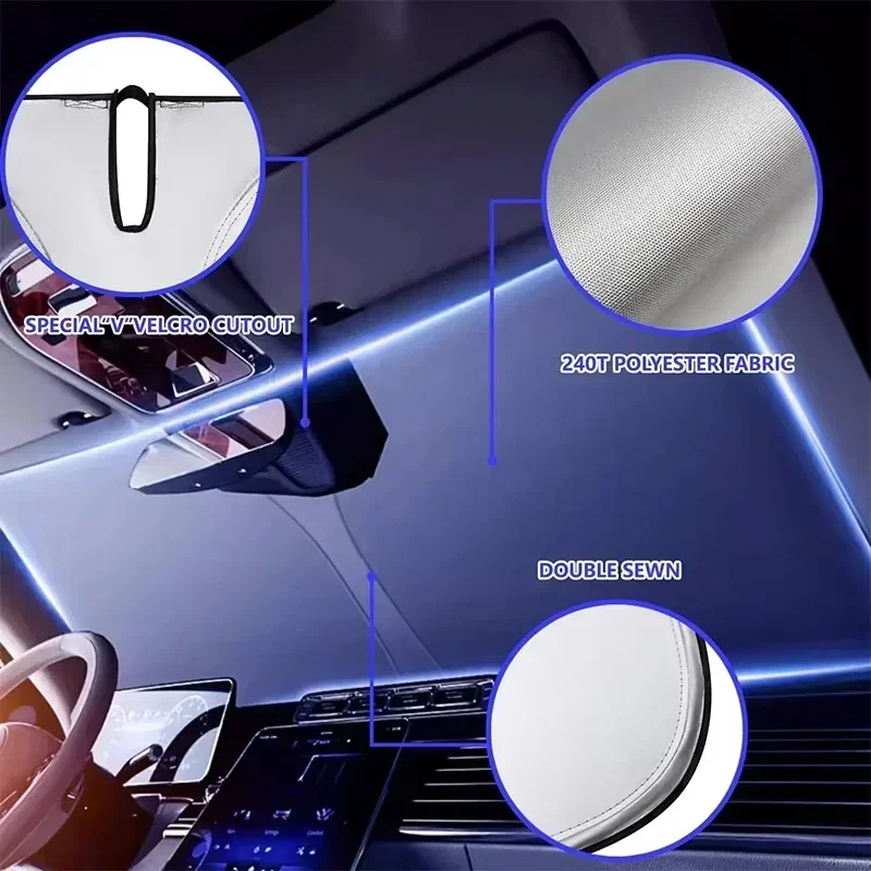 Car Front Window Sunshade UV P - Car Accessories Gifts 评论和价格
